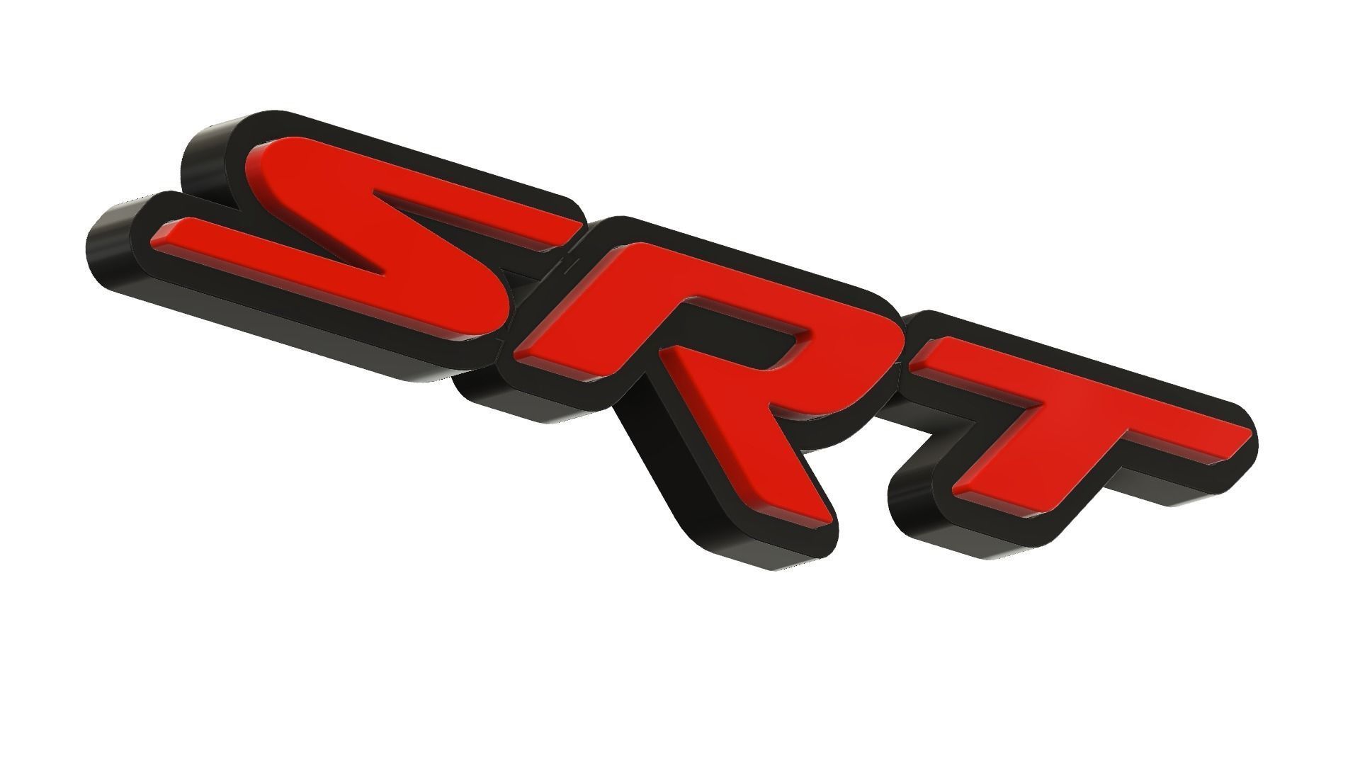 Dodge SRT Big Logo Two Version With Led 3D print model_1