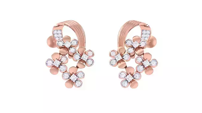 Women Earrings 3dm STL OBJ FBX Renders Details