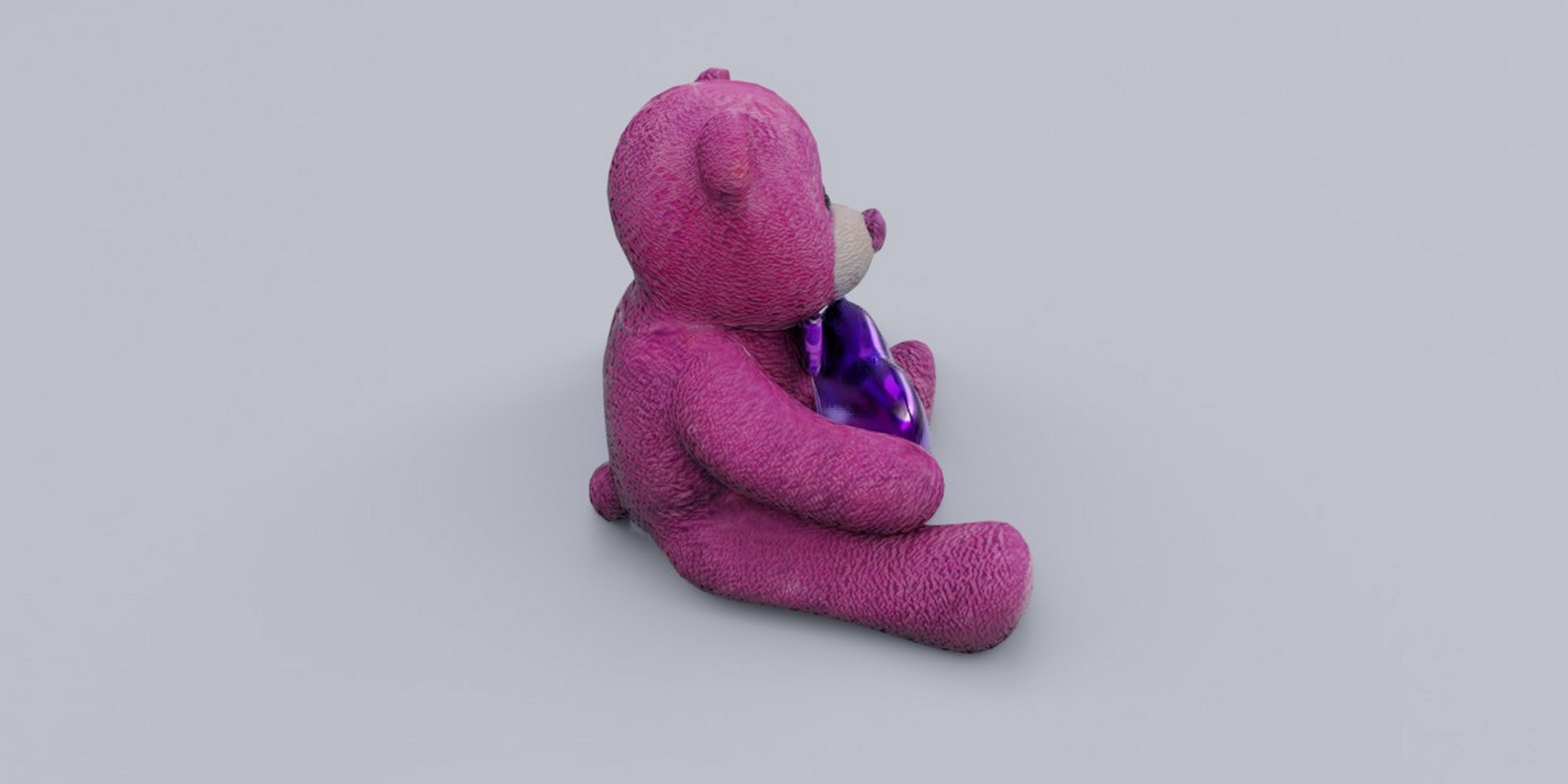 Valentine Bear 3D model_2