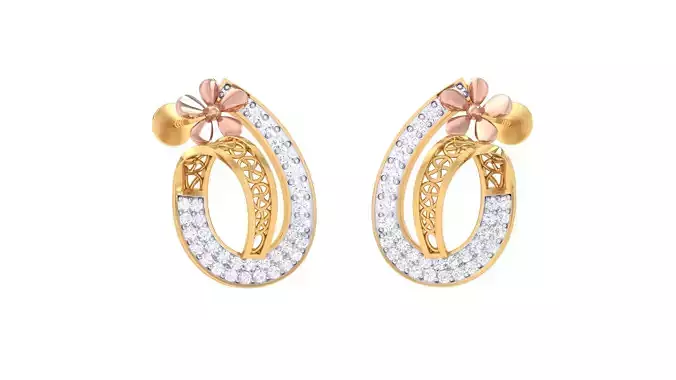 Women Earrings 3dm STL OBJ FBX Renders Details