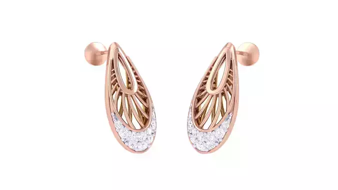 Women Earrings 3dm STL OBJ FBX Renders Details