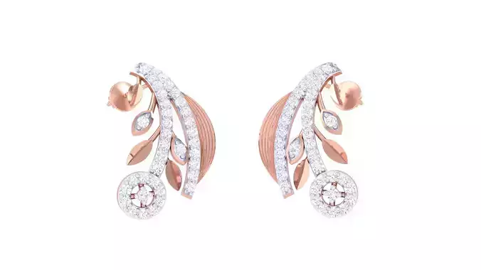 Women Earrings 3dm STL OBJ FBX Renders Details