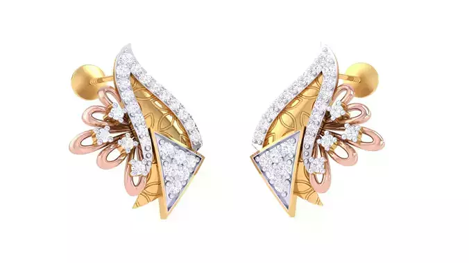 Women Earrings 3dm STL OBJ FBX Renders Details