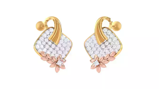 Women Earrings 3dm STL OBJ FBX Renders Details