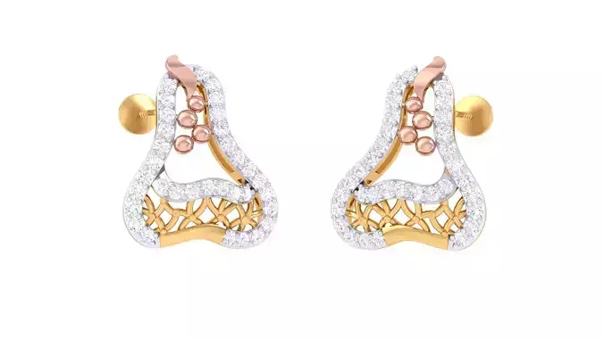 Women Earrings 3dm STL OBJ FBX Renders Details