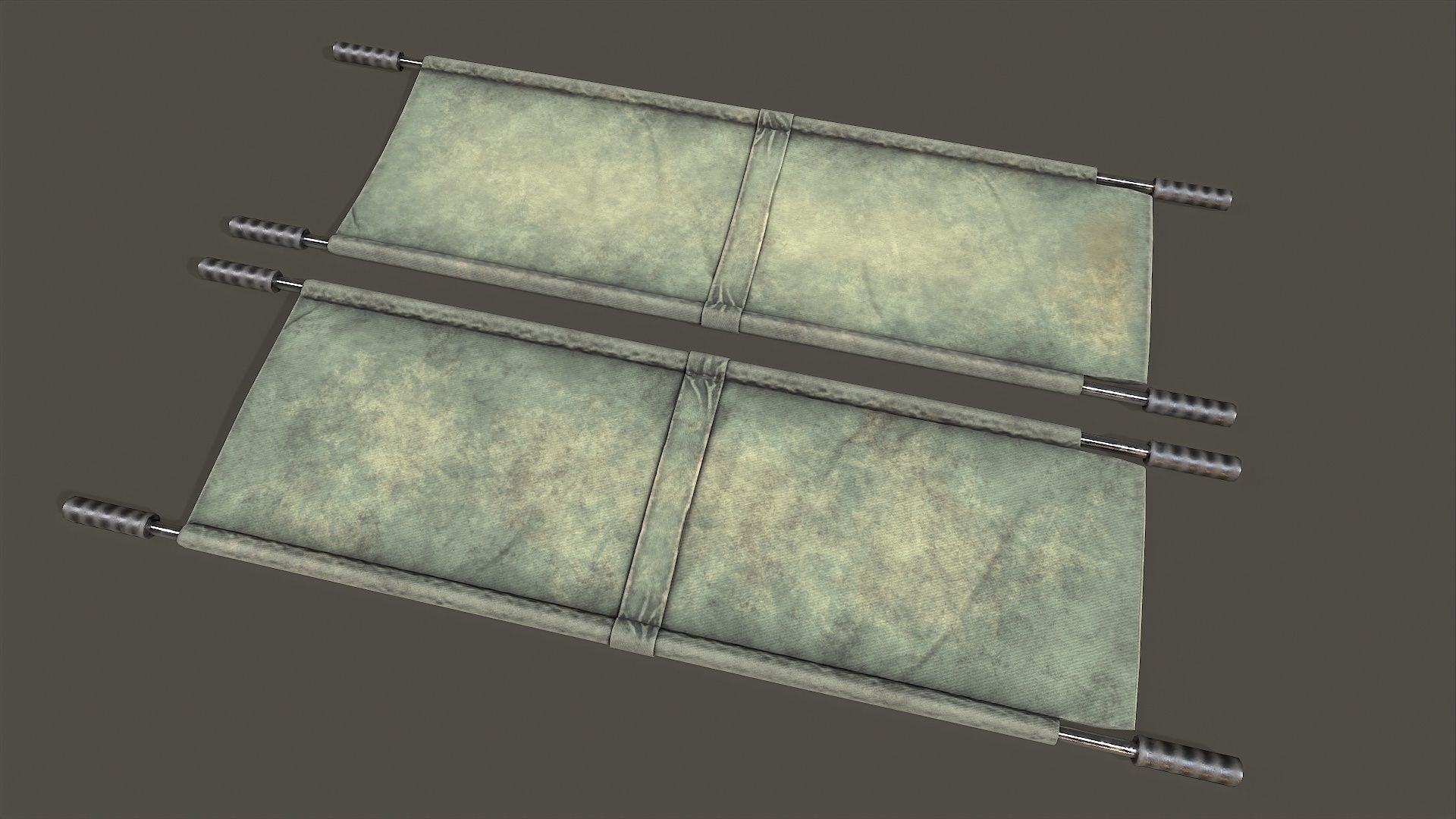 Stretcher piece of cloth Low-poly 3D model_3