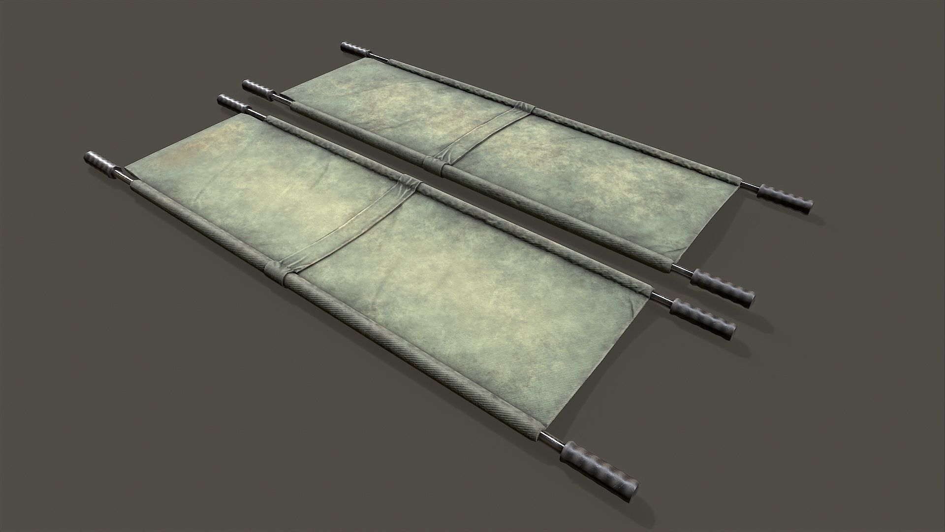 Stretcher piece of cloth Low-poly 3D model_5