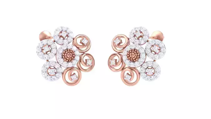 Women Earrings 3dm STL OBJ FBX Renders Details