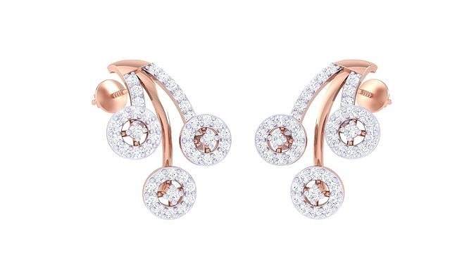 Women Earrings 3dm STL OBJ FBX Renders Details 3D print model