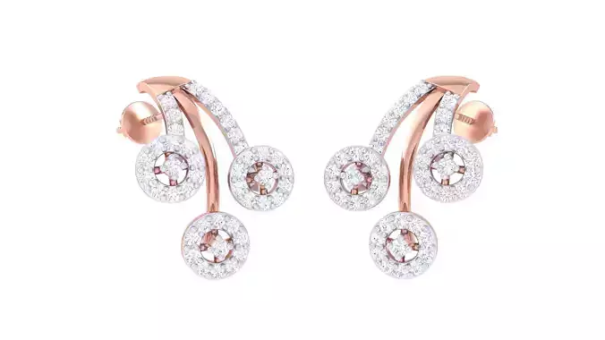 Women Earrings 3dm STL OBJ FBX Renders Details