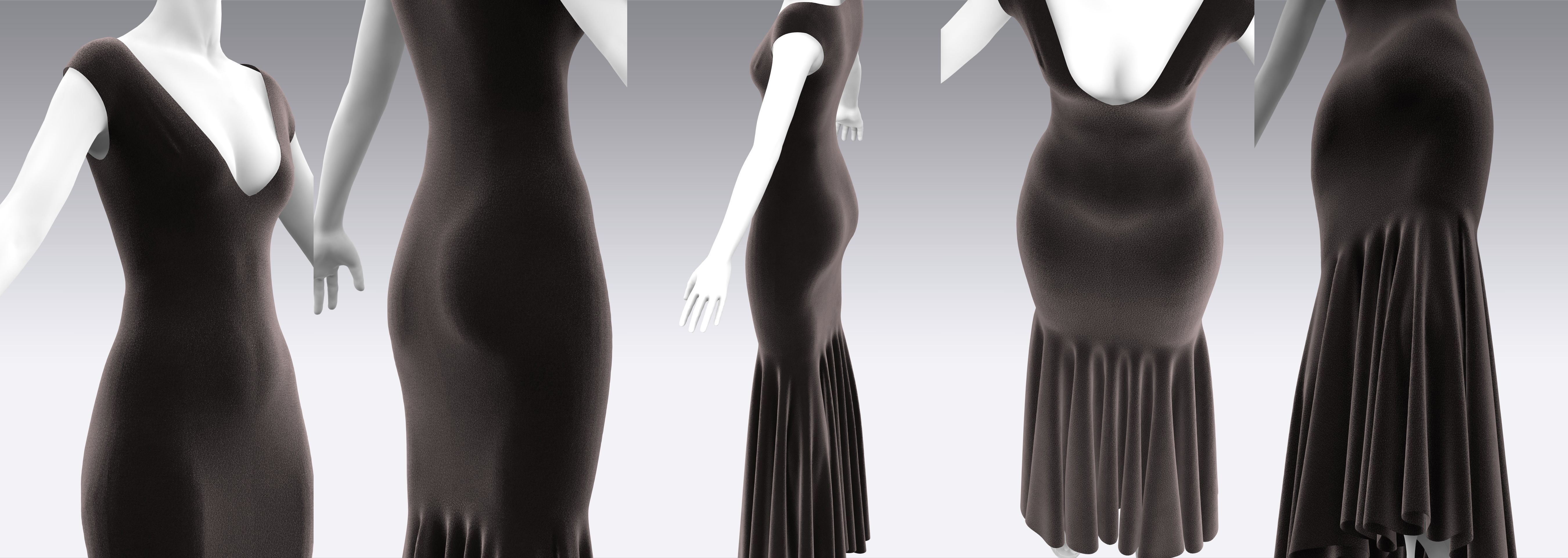 Dress Outfits MD CLO 3D ZPRJ ZPAC project files 3D model_43