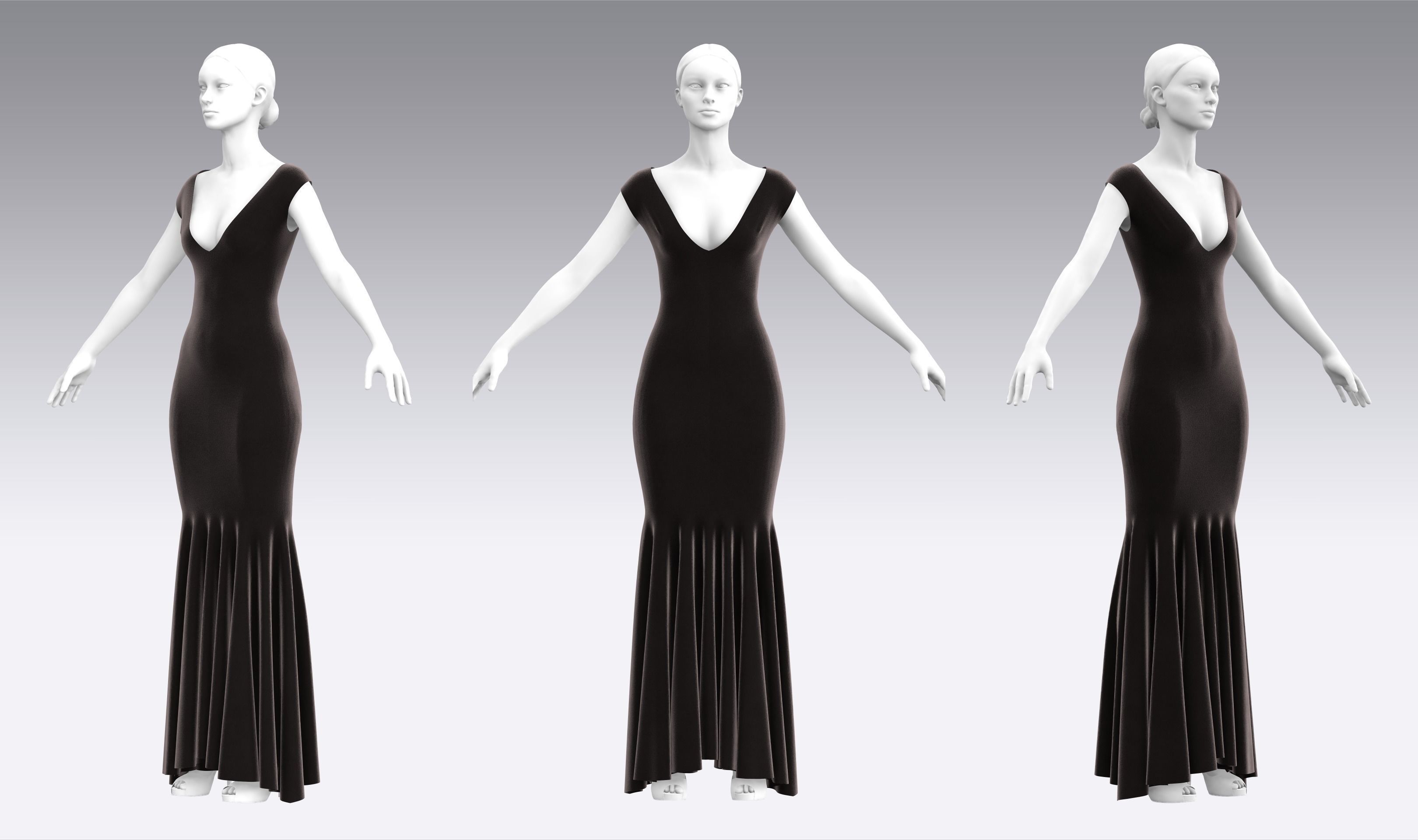 Dress Outfits MD CLO 3D ZPRJ ZPAC project files 3D model_2