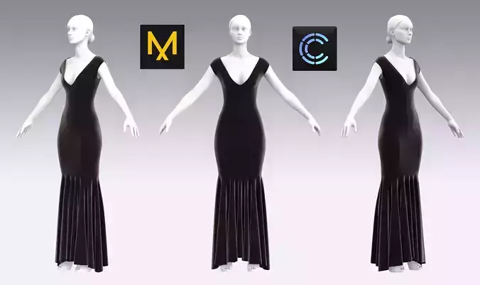 Dress Outfits MD CLO 3D ZPRJ ZPAC project files 3D model