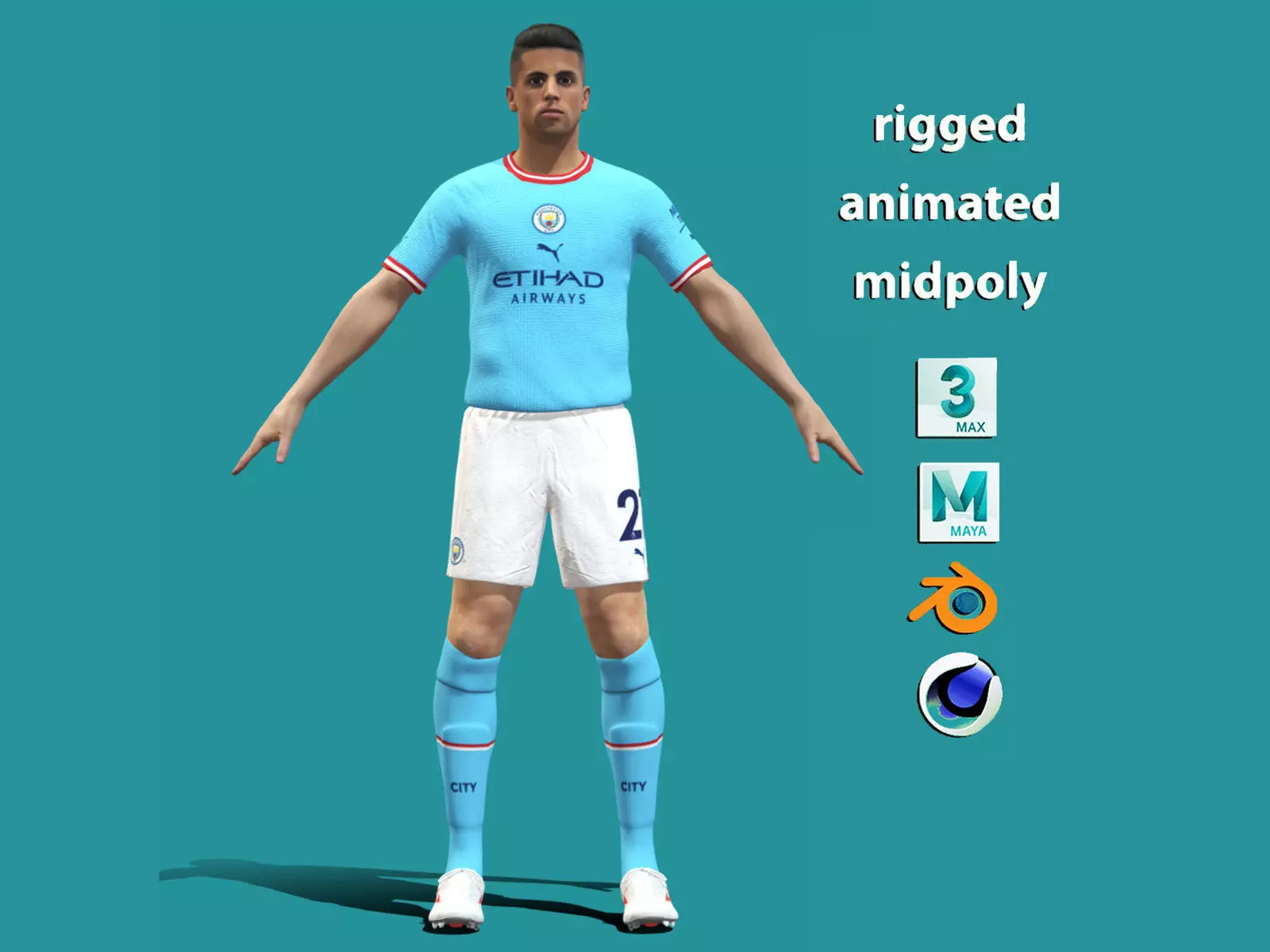 Cancelo Manchester City 3D model_0
