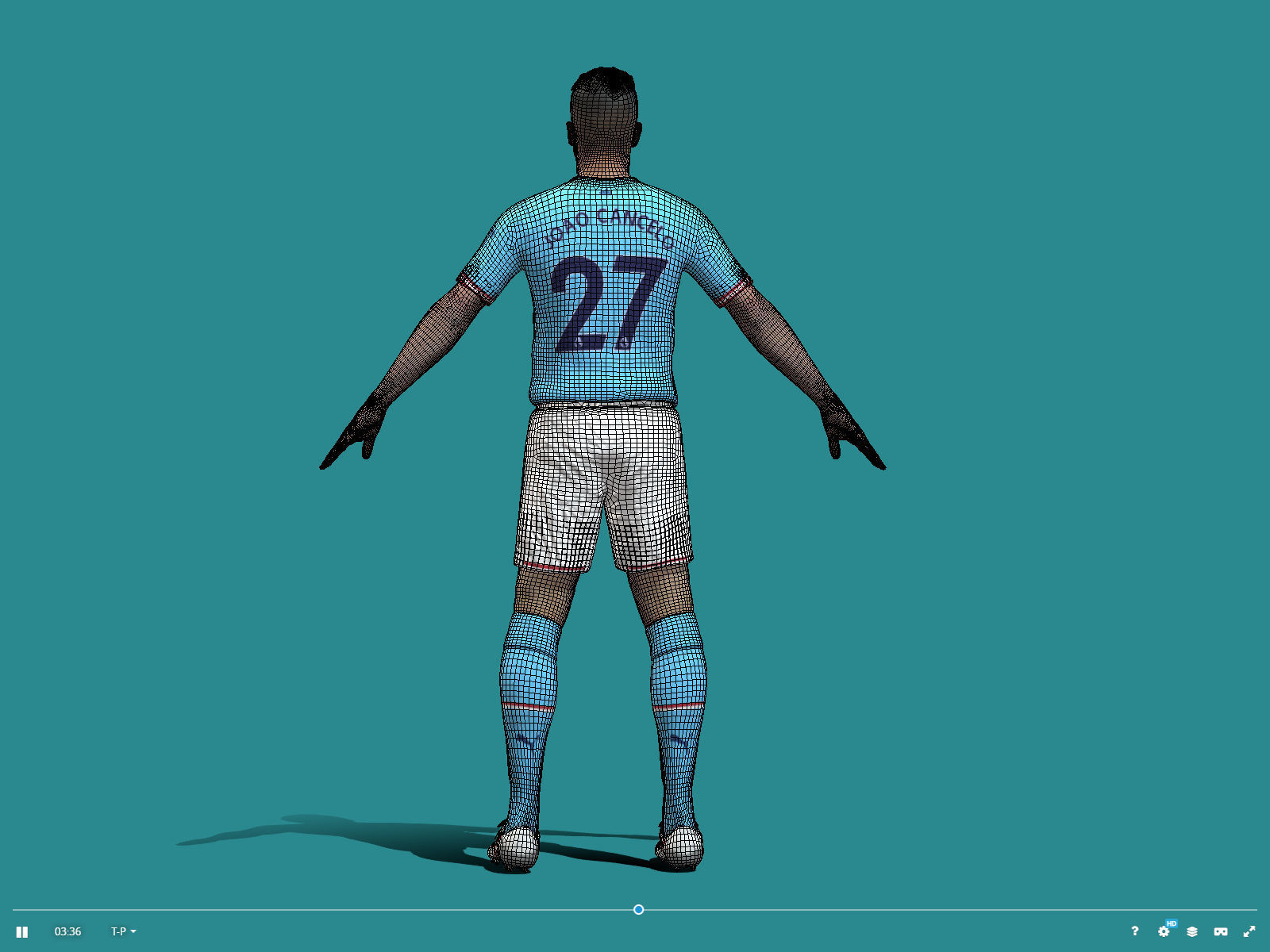 Cancelo Manchester City 3D model_3