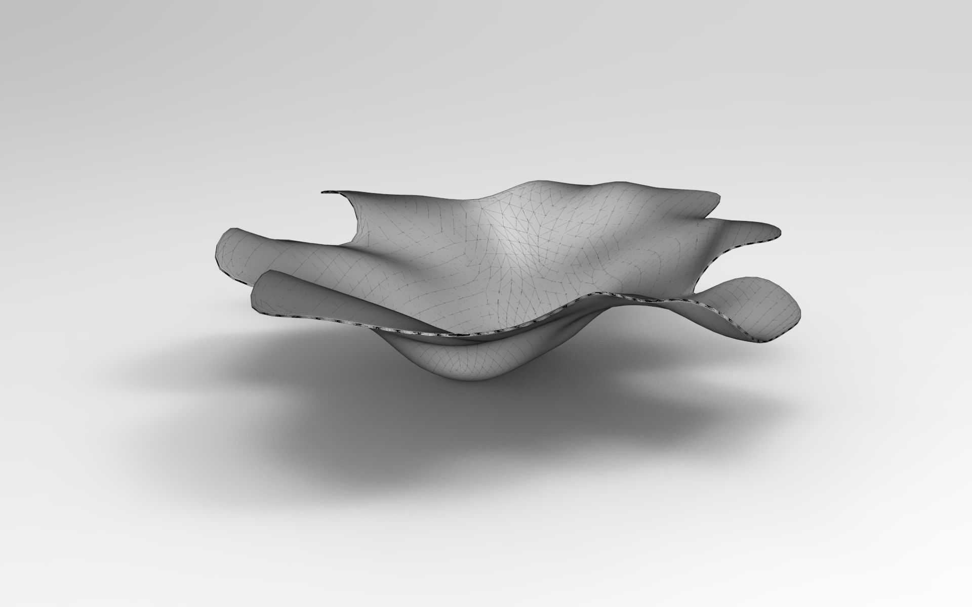 Sheet Vase Low-poly 3D model_6
