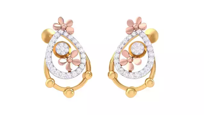 Women Earrings 3dm STL OBJ FBX Renders Details