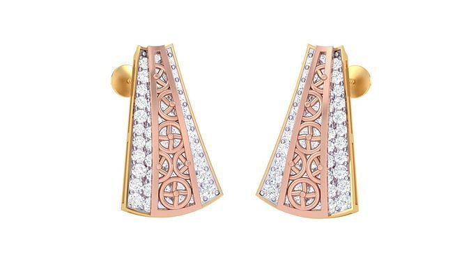 Women Earrings 3dm STL OBJ FBX Renders Details 3D print model