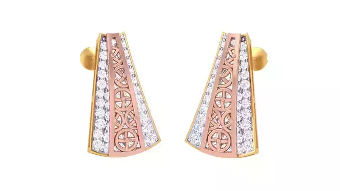 Women Earrings 3dm STL OBJ FBX Renders Details