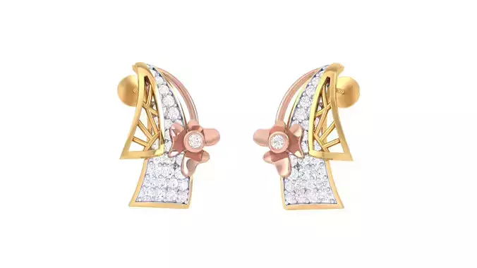 Women Earrings 3dm STL OBJ FBX Renders Details