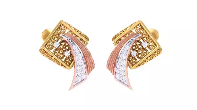 Women Earrings 3dm STL OBJ FBX Renders Details