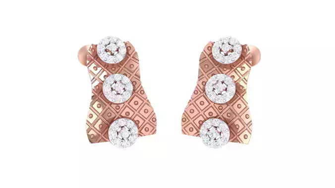 Women Earrings 3dm STL OBJ FBX Renders Details