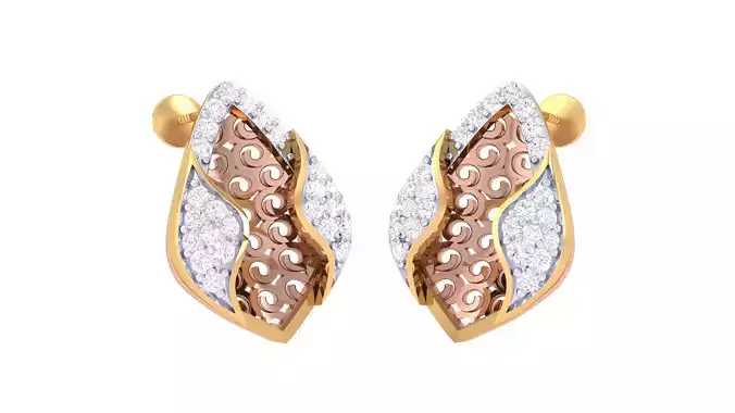 Women Earrings 3dm STL OBJ FBX Renders Details