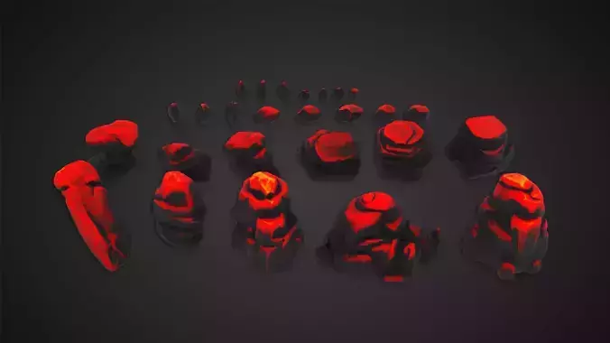 3D Stylised Lava Rock