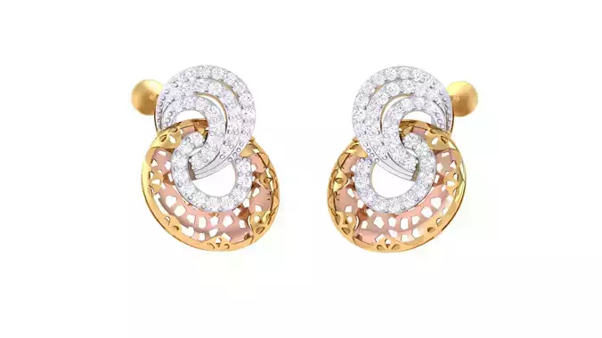 Women Earrings 3dm STL OBJ FBX Renders Details