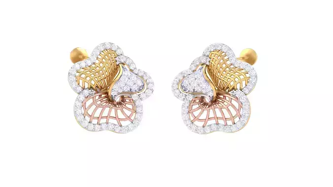 Women Earrings 3dm STL OBJ FBX Renders Details