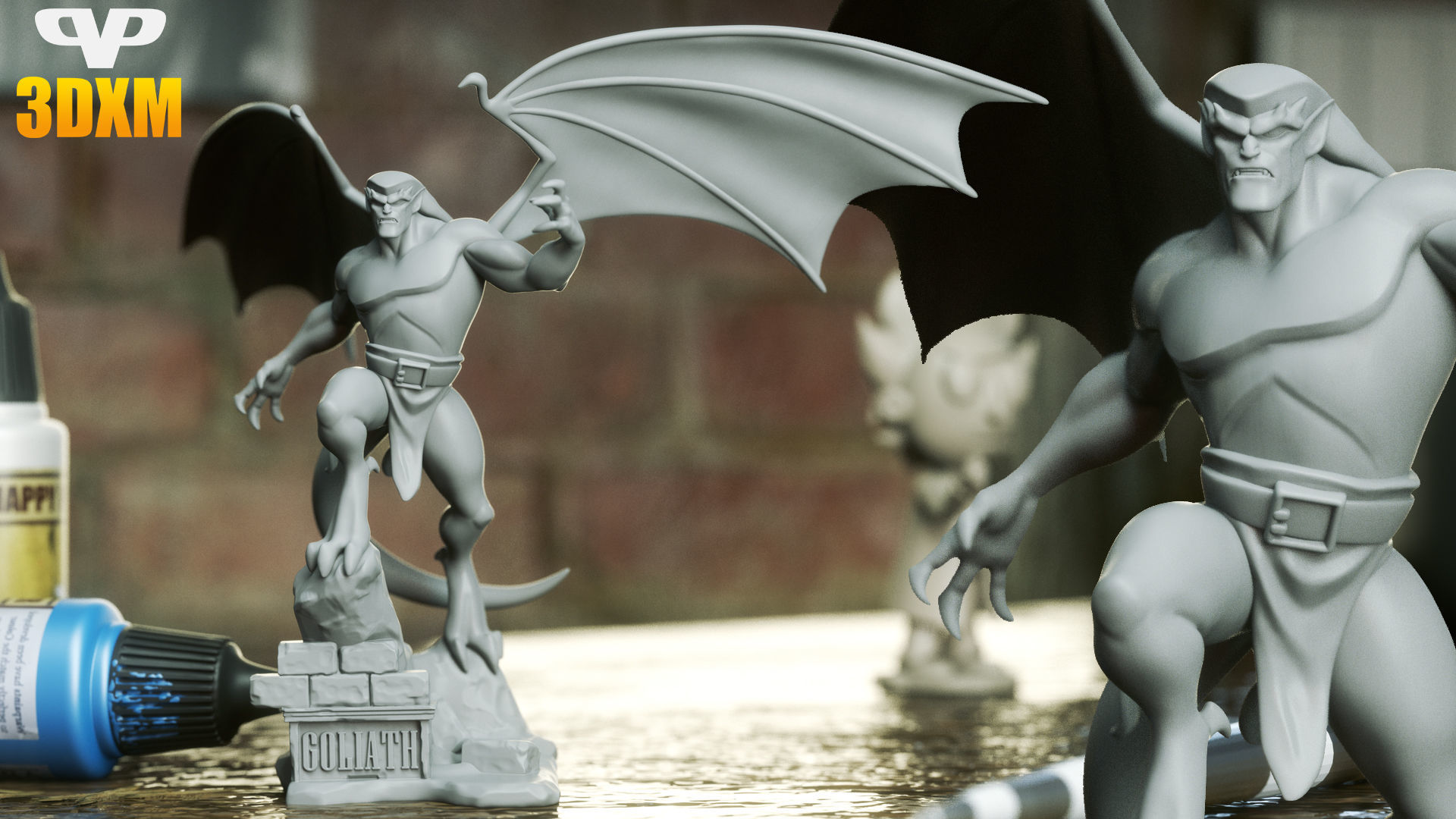 Goliath STL for 3D Printing ChibiSTL 3DXM 3D print model_3