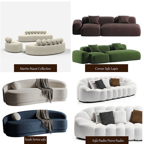 Sofa Collection martin masset 3D model 3