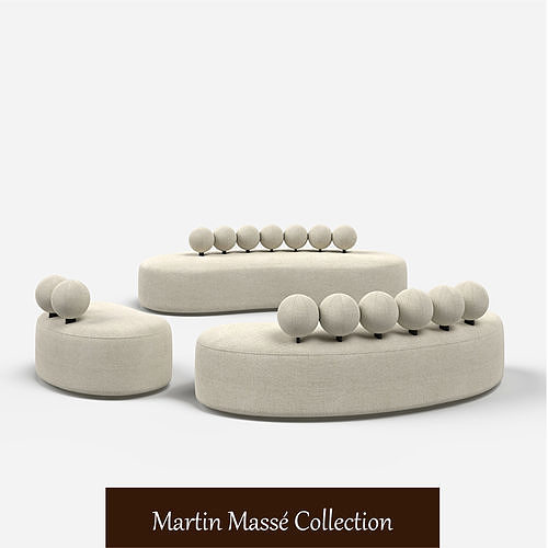 Sofa Collection martin masset 3D model 7
