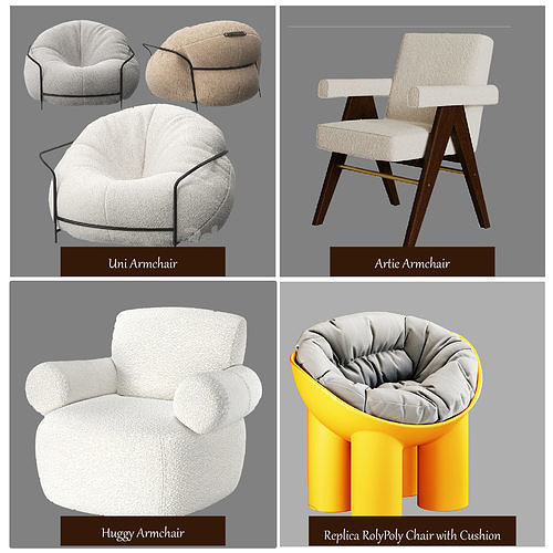 Sofa Collection martin masset 3D model 2