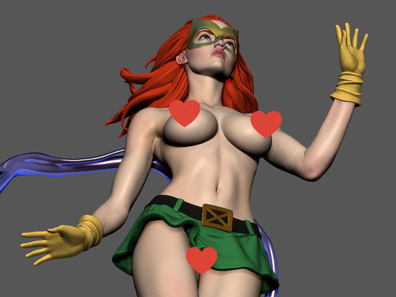 Jean Grey NSFW 3D print model_58