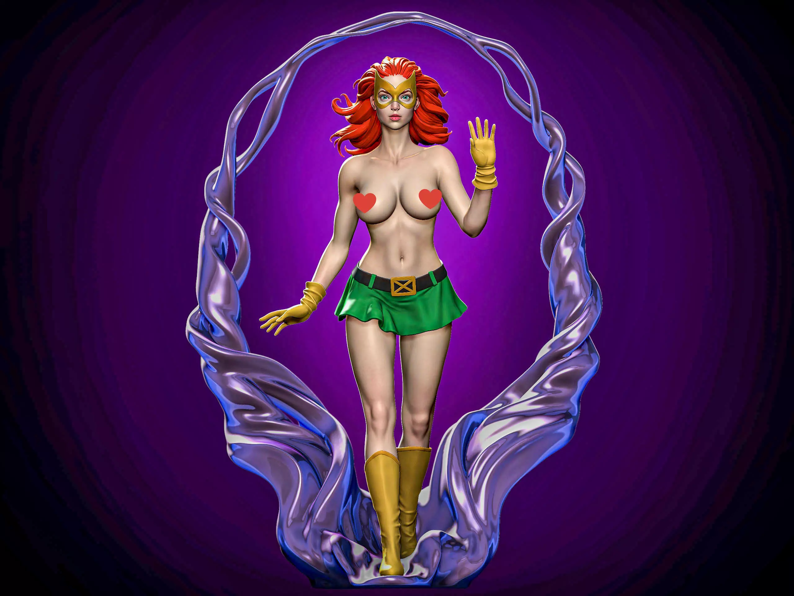 Jean Grey NSFW 3D print model_0