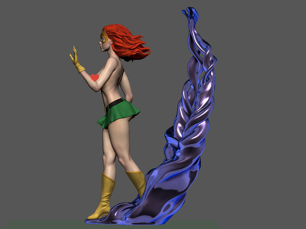Jean Grey NSFW 3D print model_14
