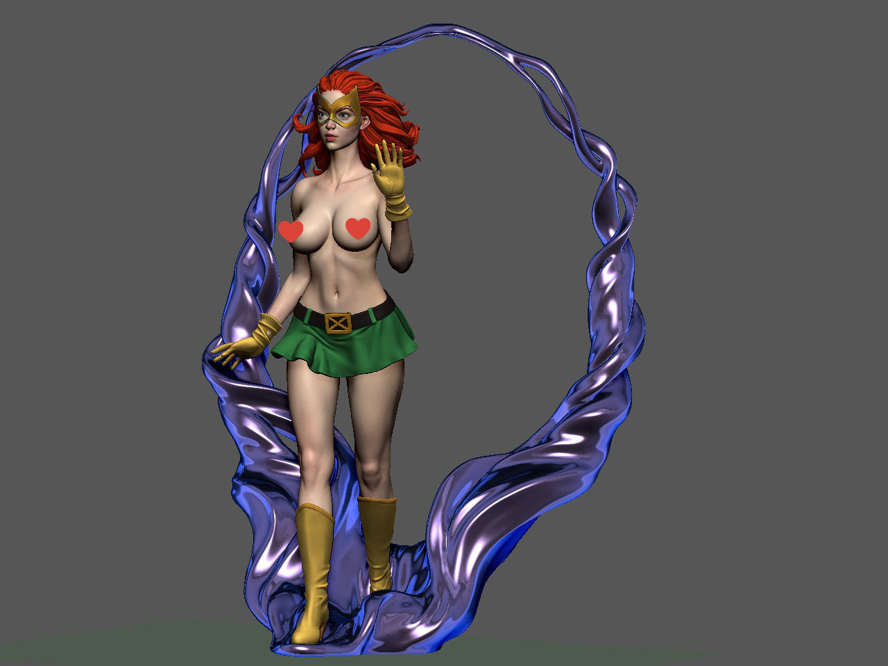 Jean Grey NSFW 3D print model_16