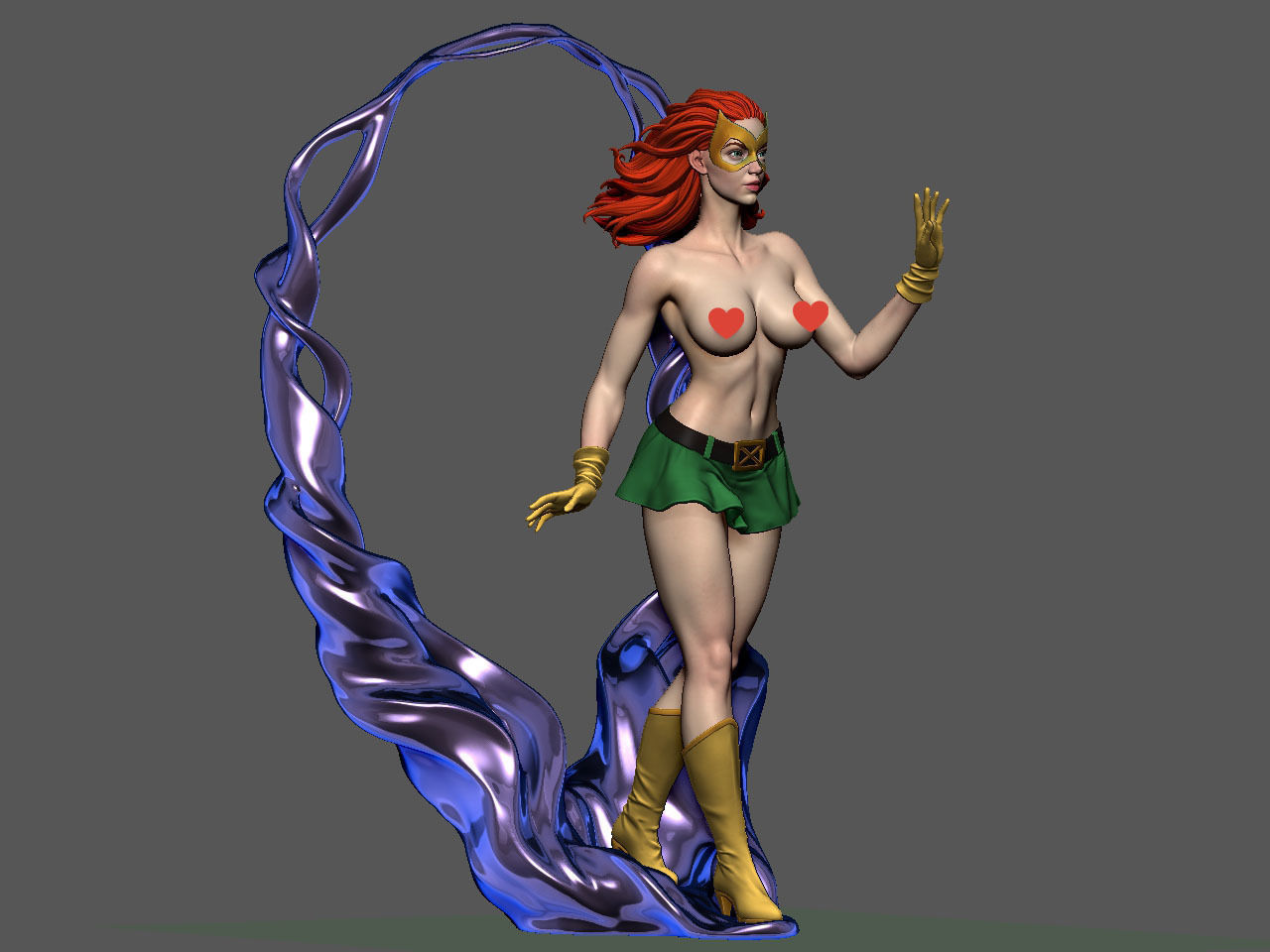 Jean Grey NSFW 3D print model_2
