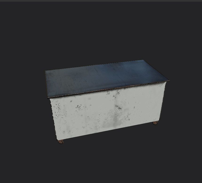 Tables and Counters Low-poly 3D model_37
