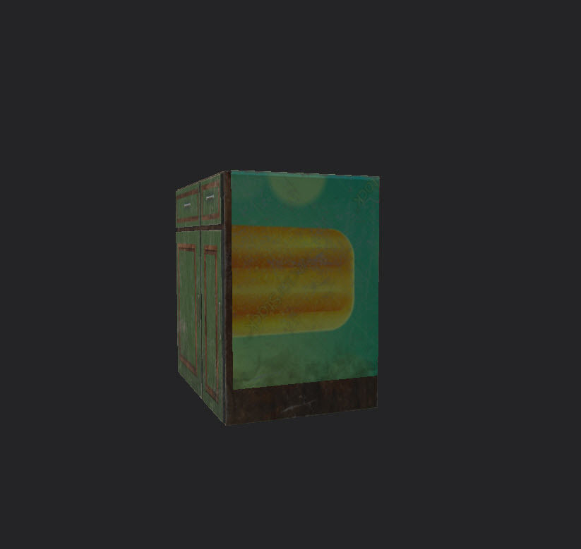 Tables and Counters Low-poly 3D model_34