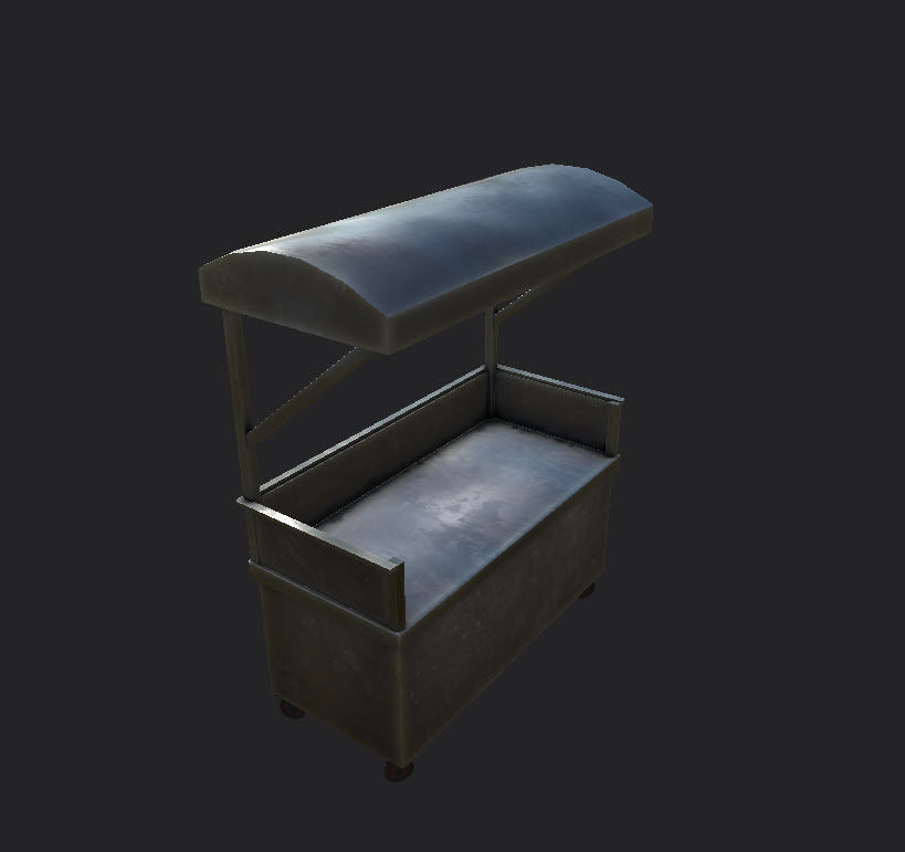 Tables and Counters Low-poly 3D model_29