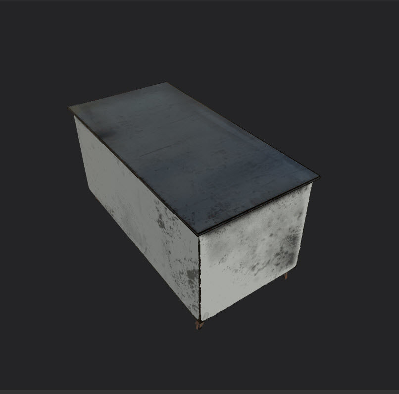 Tables and Counters Low-poly 3D model_11