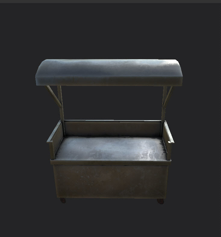 Tables and Counters Low-poly 3D model_16