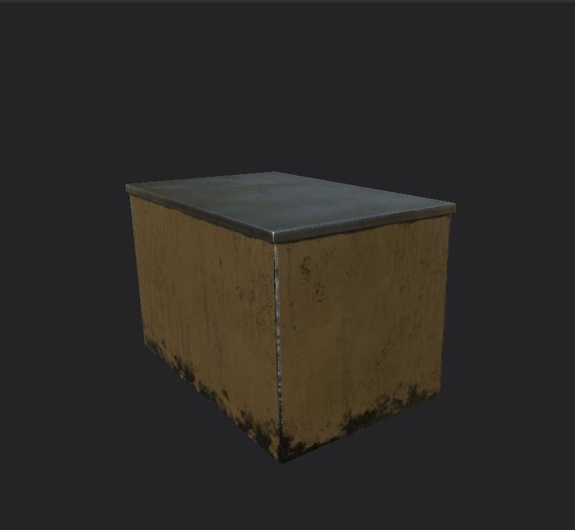 Tables and Counters Low-poly 3D model_9