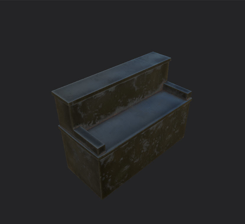 Tables and Counters Low-poly 3D model_45