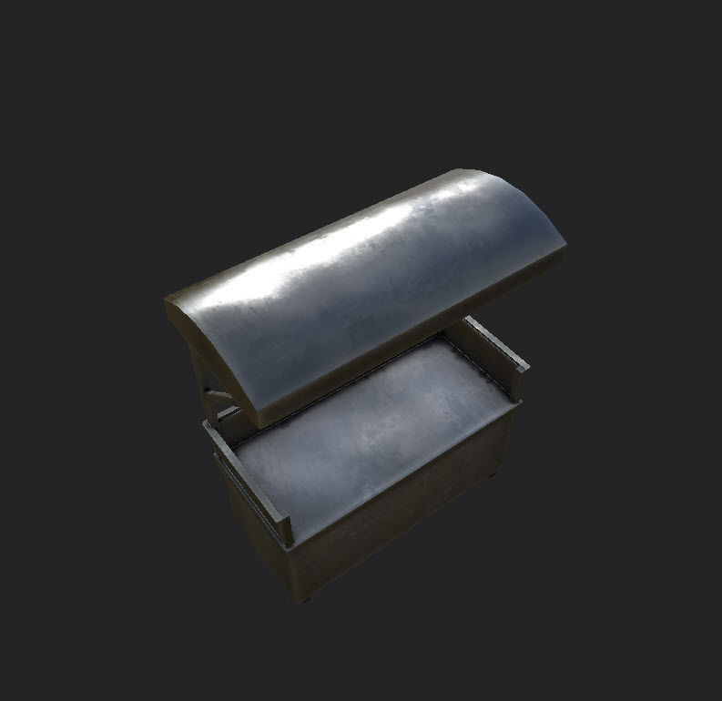 Tables and Counters Low-poly 3D model_42