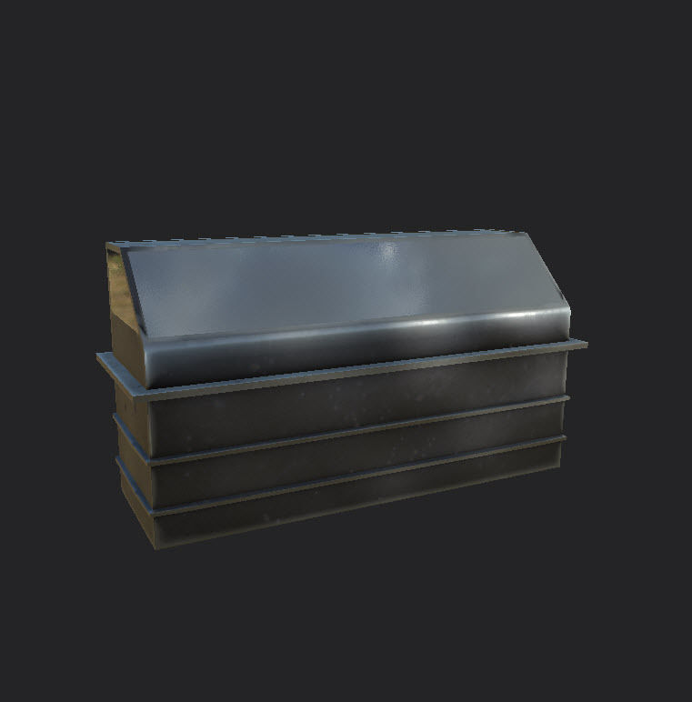 Tables and Counters Low-poly 3D model_15