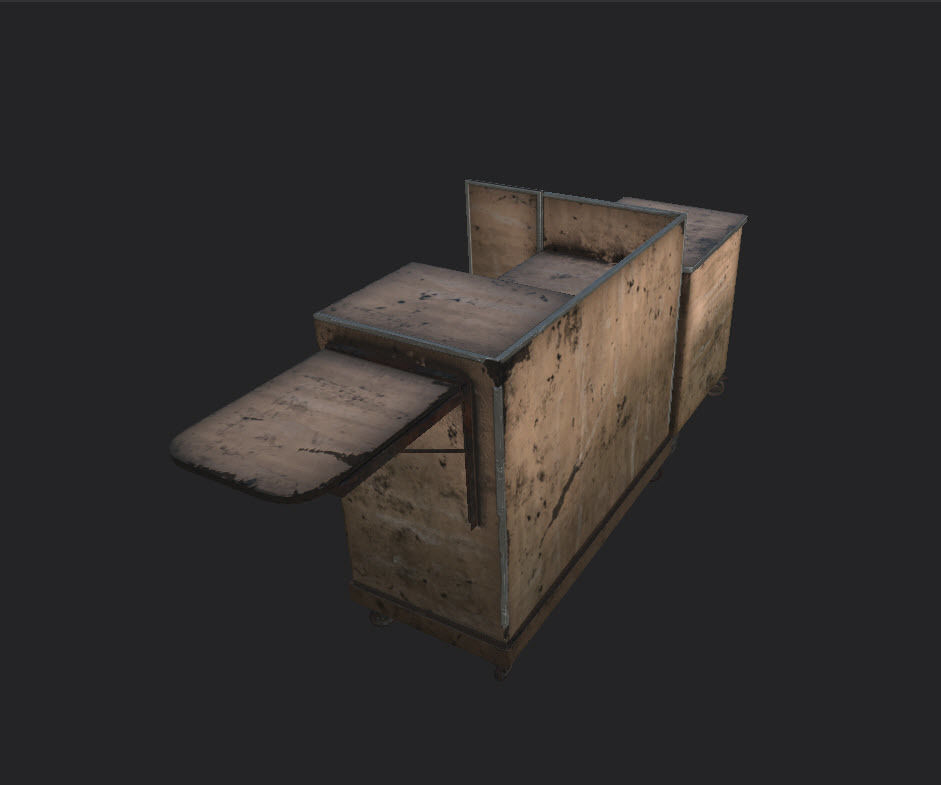 Tables and Counters Low-poly 3D model_23