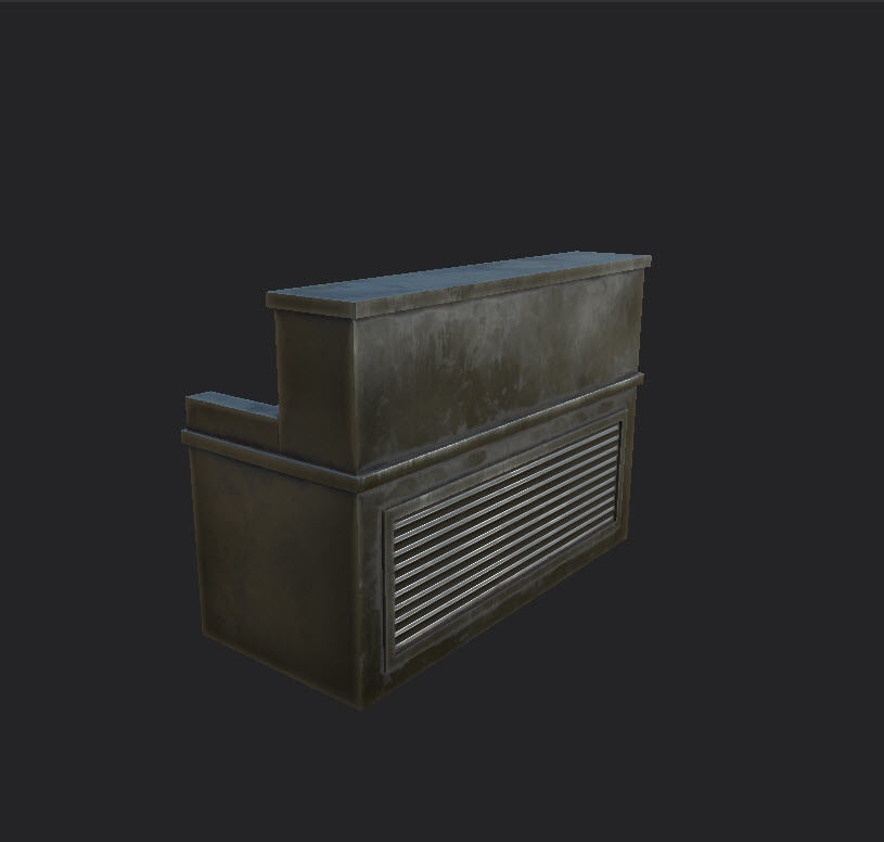 Tables and Counters Low-poly 3D model_19